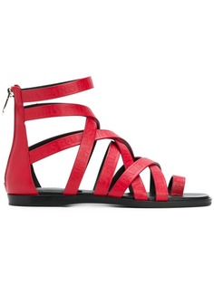 Balmain crossover strappy sandals