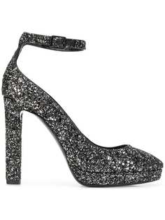 Saint Laurent туфли-лодочки на платформе с блестками