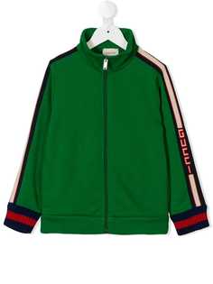 Gucci Kids толстовка на молнии с логотипом