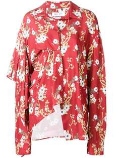 Act N°1 асимметричная блузка с цветочным принтом