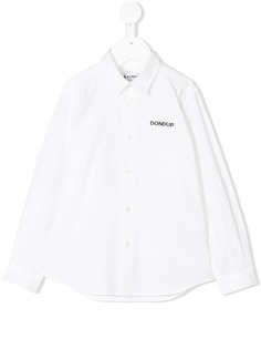 Dondup Kids рубашка с контрастным логотипом