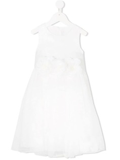 Carlo Pignatelli праздничное платье с объемными цветами на талии