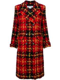 Yves Saint Laurent Vintage двубортное пальто в клетку