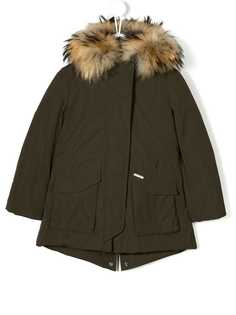 Woolrich Kids парка с меховой отделкой