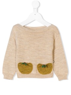 Oeuf вязаный свитер с изображением яблок