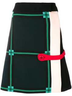 Prada Vintage юбка А-образного силуэта с дизайном колор-блок