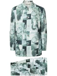 Issey Miyake Vintage костюм с принтом краски