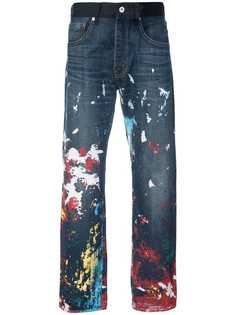 Junya Watanabe MAN джинсы с эффектом разбрызганной краски