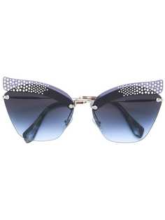 Miu Miu Eyewear солнцезащитные очки в оправе кошачий глаз