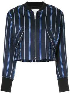 3.1 Phillip Lim куртка-бомбер на молнии в полоску