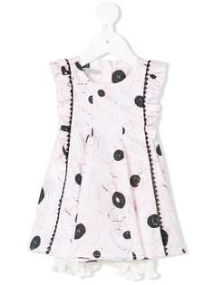 Baby Dior платье с цветочным принтом и оборками