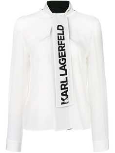 Karl Lagerfeld блузка с шарфом с логотипом