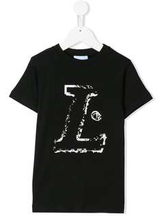 Lanvin Enfant футболка с выцветшим логотипом
