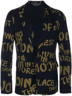 Comme Des Garçons Vintage пиджак с письменным принтом
