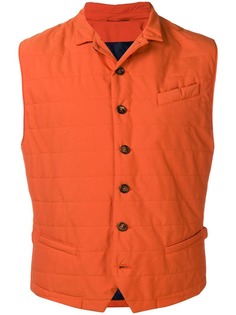 Eleventy дутый жилет на пуговицах