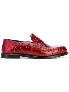 Loewe crocodile-effect loafers