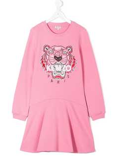 Kenzo Kids платье с тигром и логотипом