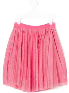 Emporio Armani Kids плиссированная юбка с эффектом металлик