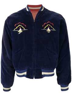 Fake Alpha Vintage двухсторонняя куртка Souvenir 1950-х годов