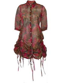 Jean Paul Gaultier Vintage платье-рубашка с принтом