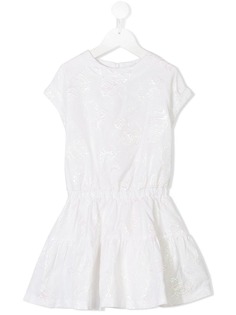 Kenzo Kids вышитое платье с короткими рукавами