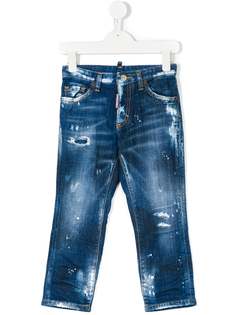 Dsquared2 Kids облегающие джинсы с потертой отделкой