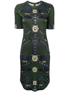 Versus облегающее платье с принтом