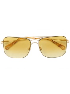 Chloé Eyewear крупные солнцезащитные очки-авиаторы