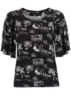 Alcaçuz Fronteira printed top