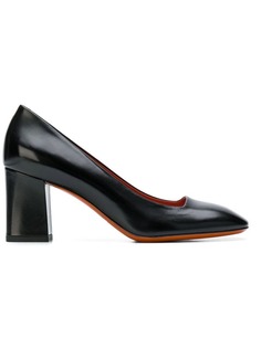 Santoni square toe pumps