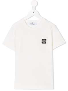 Stone Island Junior футболка с нашивкой логотипа