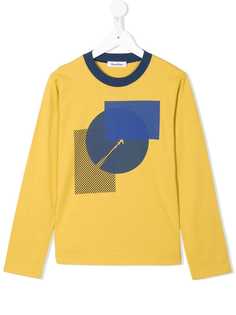 Familiar geometric printed longsleeve T-shirt