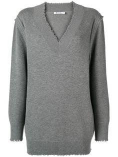 T By Alexander Wang платье-свитер с V-образным вырезом
