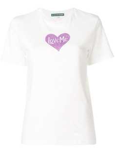 Alexa Chung футболка с принтом сердечка с блестками