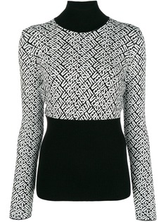 Versus водолазка с логотипами вязки интарсия