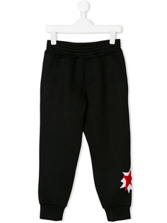 Neil Barrett Kids спортивные брюки с аппликацией