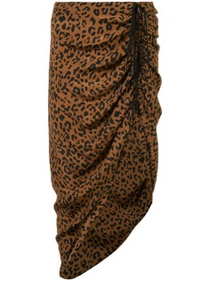 Dvf Diane Von Furstenberg юбка со сборкой и леопардовым принтом