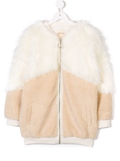 Andorine oversized zipped faux fur coat