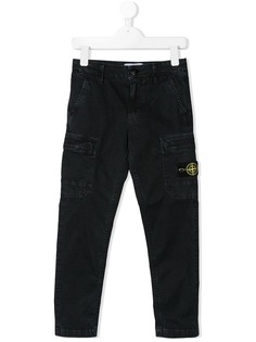 Stone Island Junior брюки карго кроя слим с логотипом