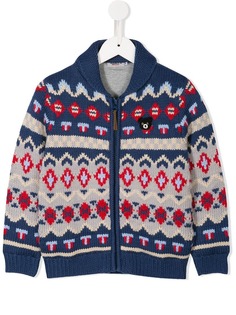 Miki House zipped knit cardigan