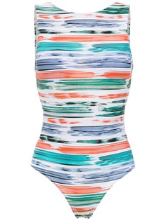 Track & Field printed Canoa swimsuit