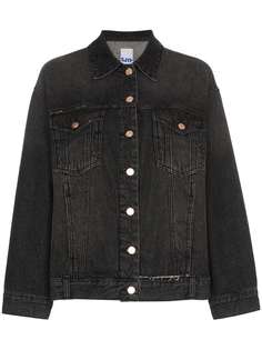 SJYP состаренная джинсовая куртка в стиле оверсайз