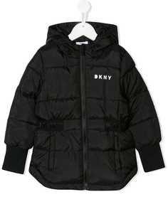 Dkny Kids logo print padded jacket