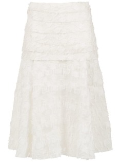 Clé Rustica silk midi skirt