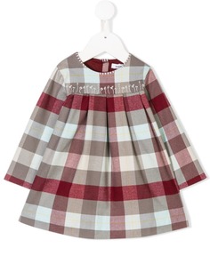 Knot Jul embroidered check dress