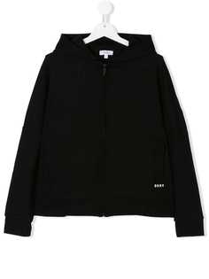 Dkny Kids TEEN logo print hoodie