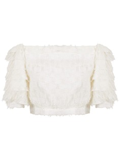 Clé off the shoulder silk top