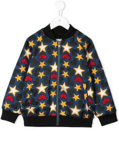 Stella Mccartney Kids куртка-бомбер с принтом звезд и сердец