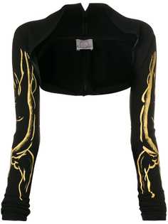 Romeo Gigli X Eggs bleached bolero jacket
