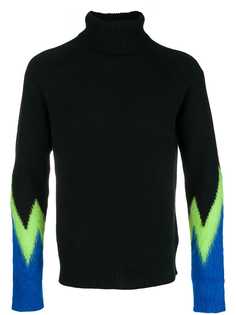 Paura водолазка с контрастными рукавами